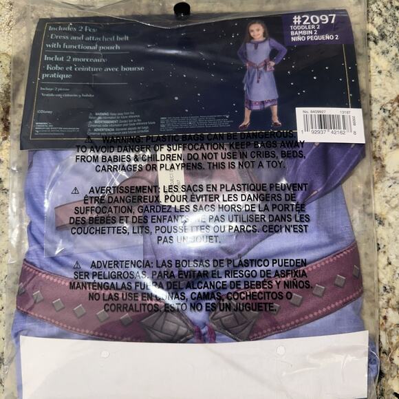 Disney Wish ASHA Toddler Size 2T Halloween Dress Up Costume Girl 2 Piece NEW - Picture 3 of 3